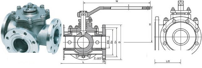 L型三通球閥